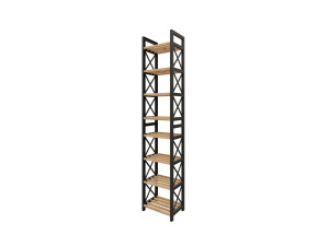 Prateleira de madeira multifunções "Mini" 23 x 18 x 128 cm - Preto
