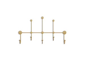 Gancho de parede metálico "iyon-A" - 80 x 10 x 45 cm - Dourado