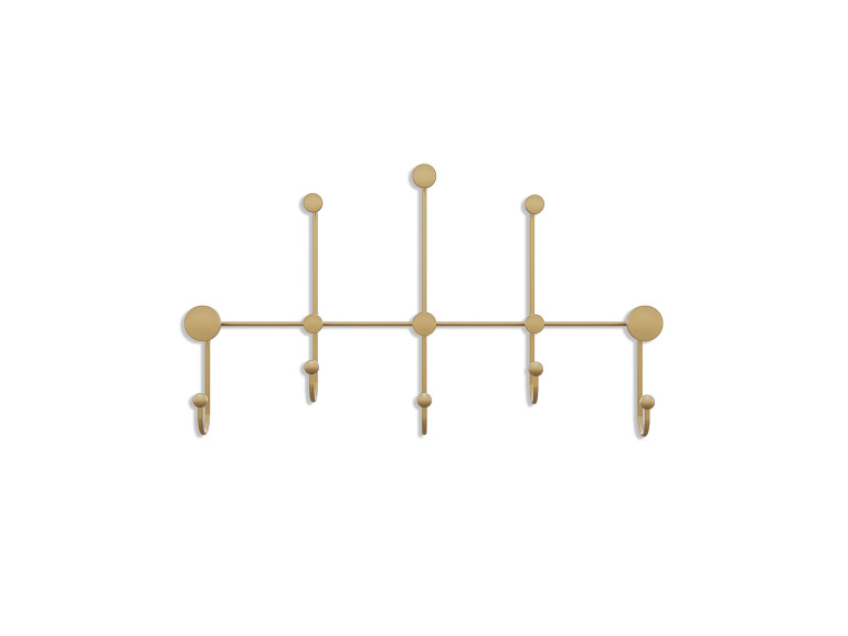 Gancho de parede metálico "iyon-A" - 80 x 10 x 45 cm - Dourado