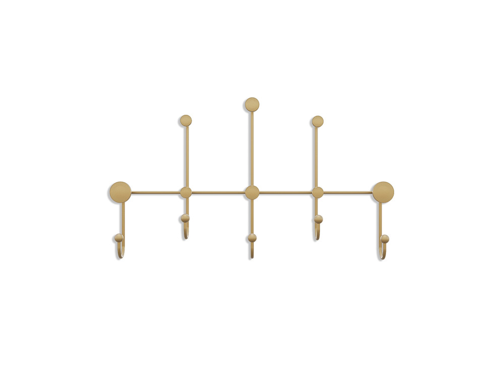 Gancho de parede metálico "iyon-A" - 80 x 10 x 45 cm - Dourado