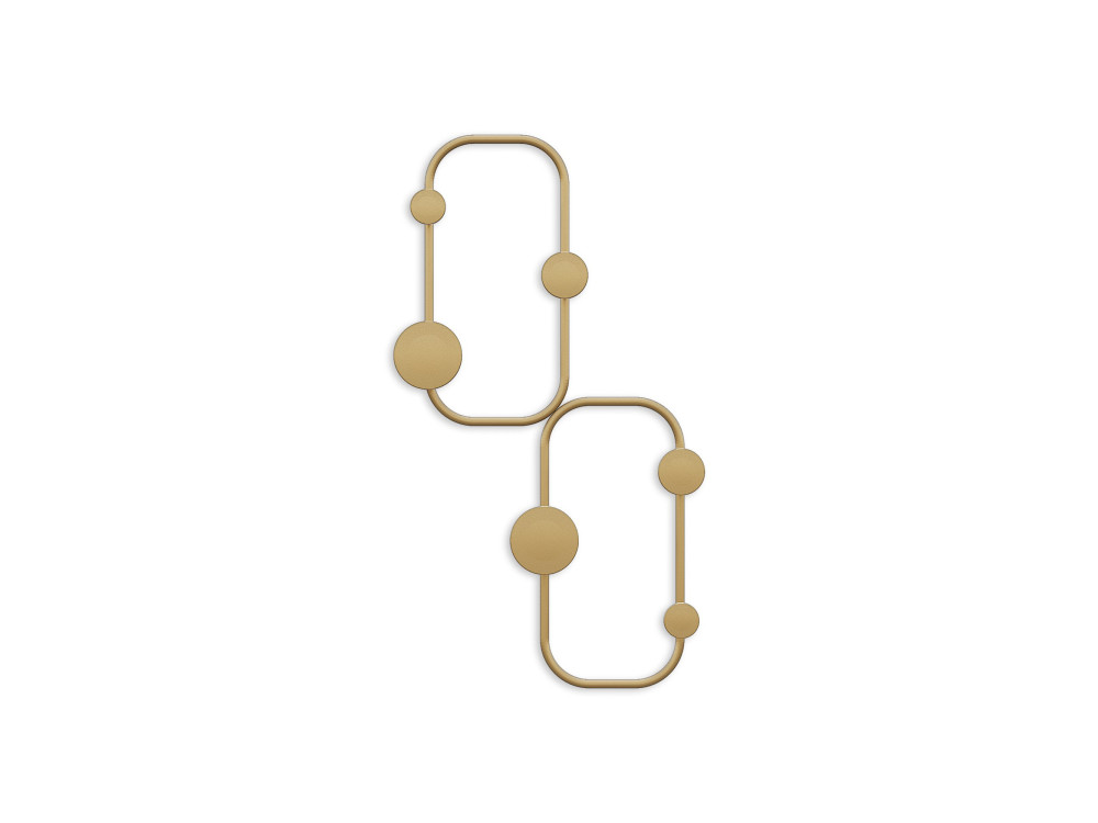 Gancho de parede metálico "Ladybug" - 26 x 5 x 48 cm - Dourado