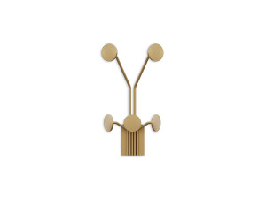 Gancho de parede em metal "Girafa" - 24 x 16 x 40 cm - Dourado