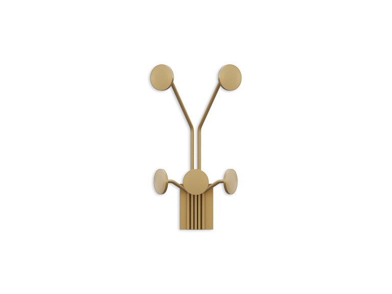 Gancho de parede em metal "Girafa" - 24 x 16 x 40 cm - Dourado