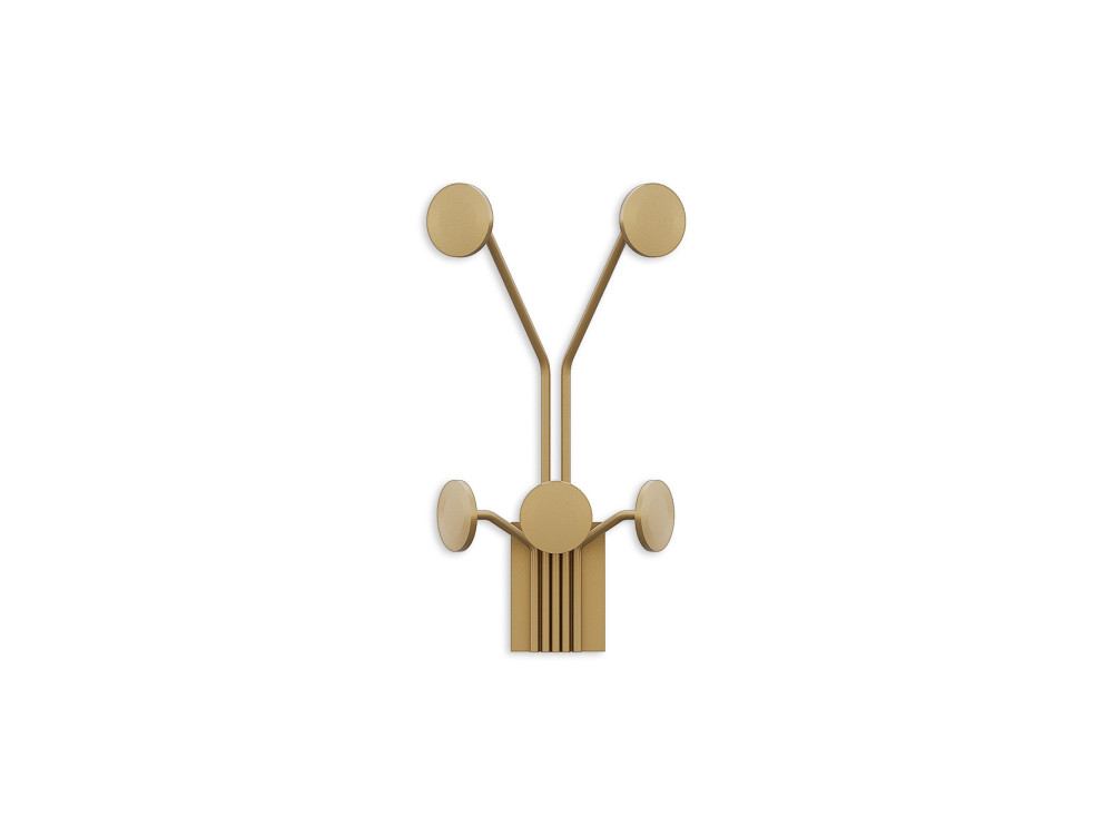 Gancho de parede em metal "Girafa" - 24 x 16 x 40 cm - Dourado