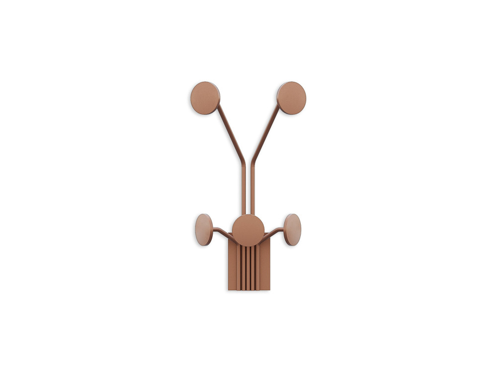 Gancho de parede metálico "Girafa" - 24 x 16 x 40 cm - Cobre
