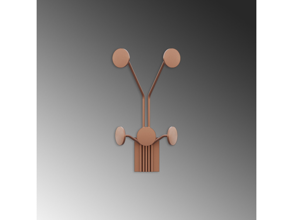 Gancho de parede metálico "Girafa" - 24 x 16 x 40 cm - Cobre
