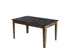 Mesa de jantar em madeira "Milan500" - 145 x 88 x 75 cm - Preto