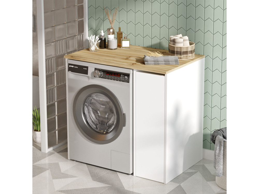 SA1" armário de madeira para máquina de lavar roupa - 93 x 60 x 88 cm - Branco