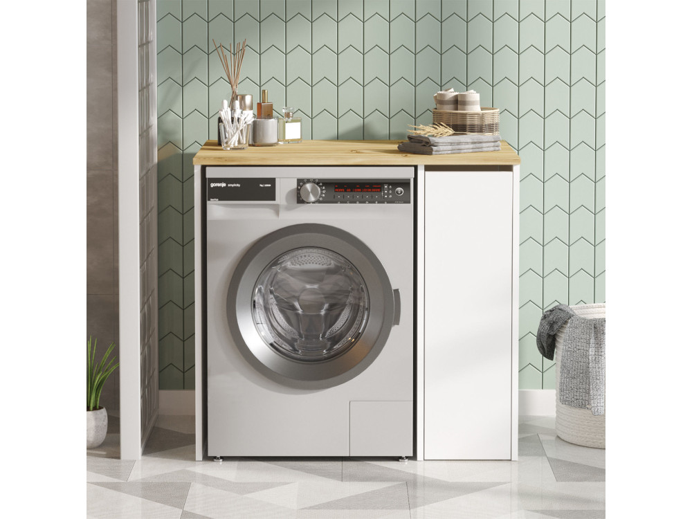 SA1" armário de madeira para máquina de lavar roupa - 93 x 60 x 88 cm - Branco