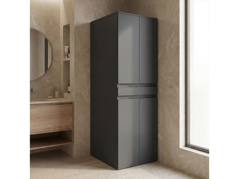Móvel para máquina de lavar roupa «Neve 70» - 70 x 73 x 193 cm - Antracite mate