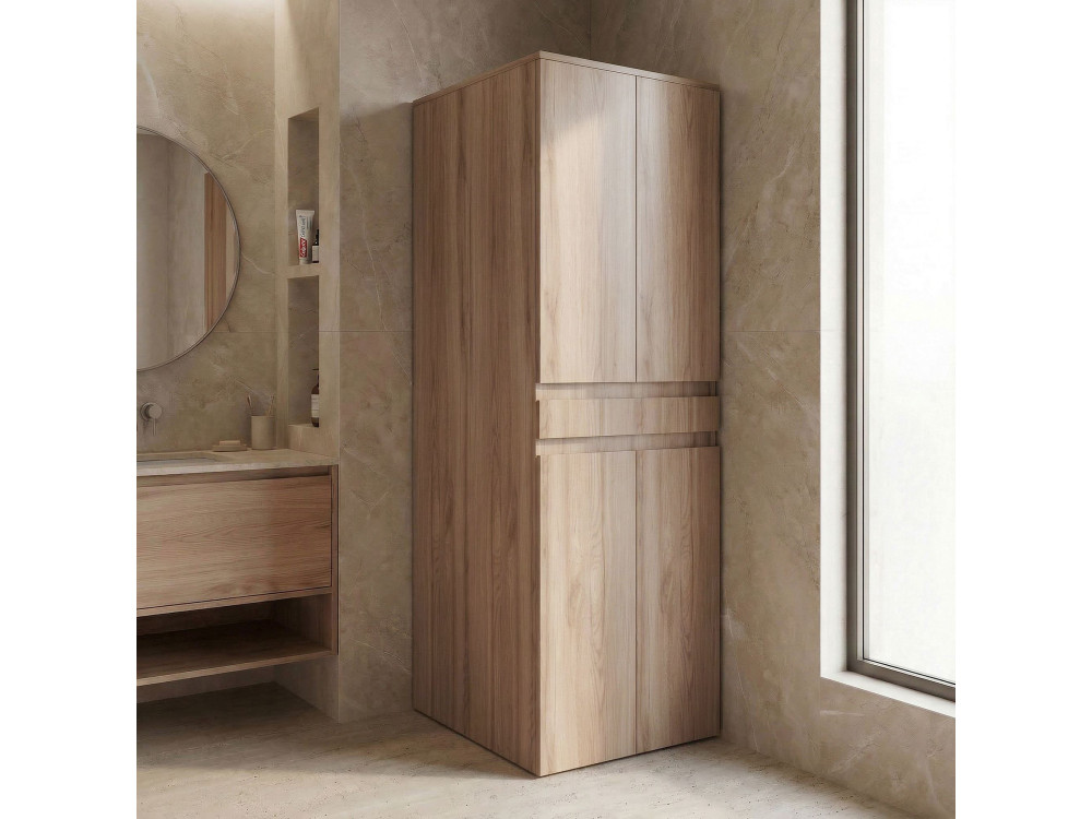 Móvel para máquina de lavar roupa «Neve 70» - 70 x 73 x 193 cm - Carvalho