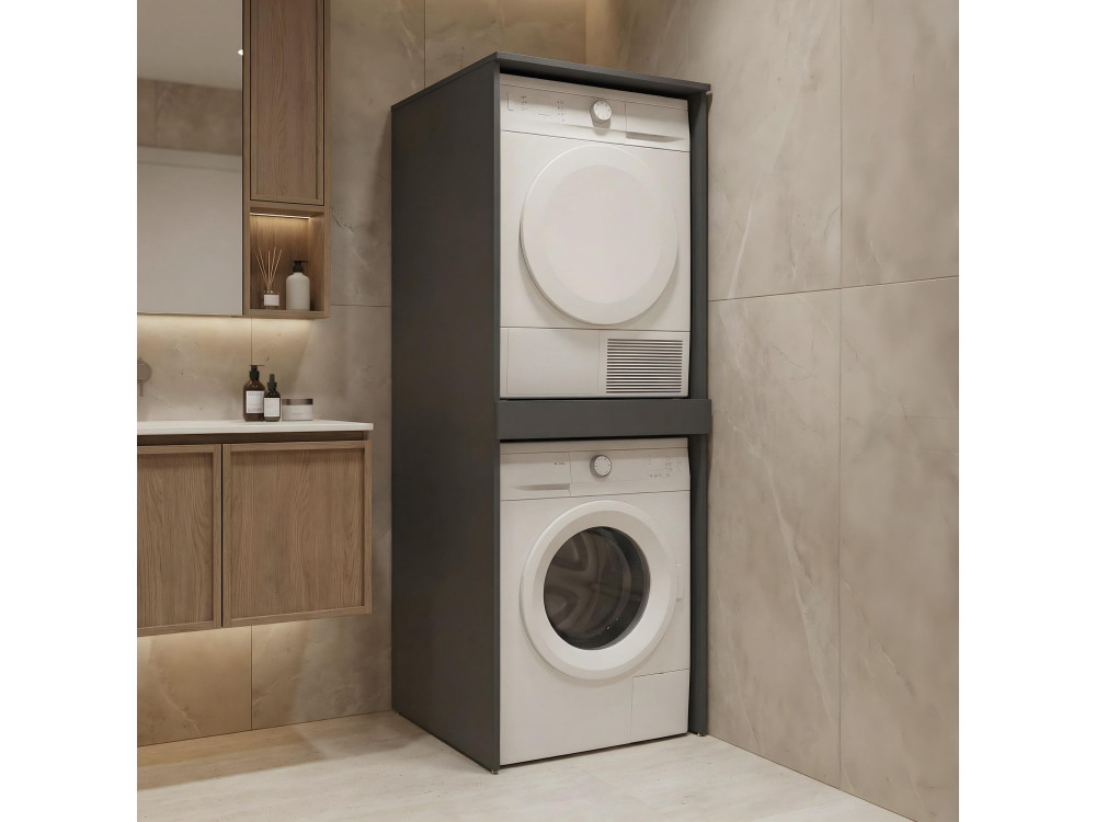Móvel para máquina de lavar roupa «Linfa 70» - 70 x 73 x 193 cm - Antracite mate