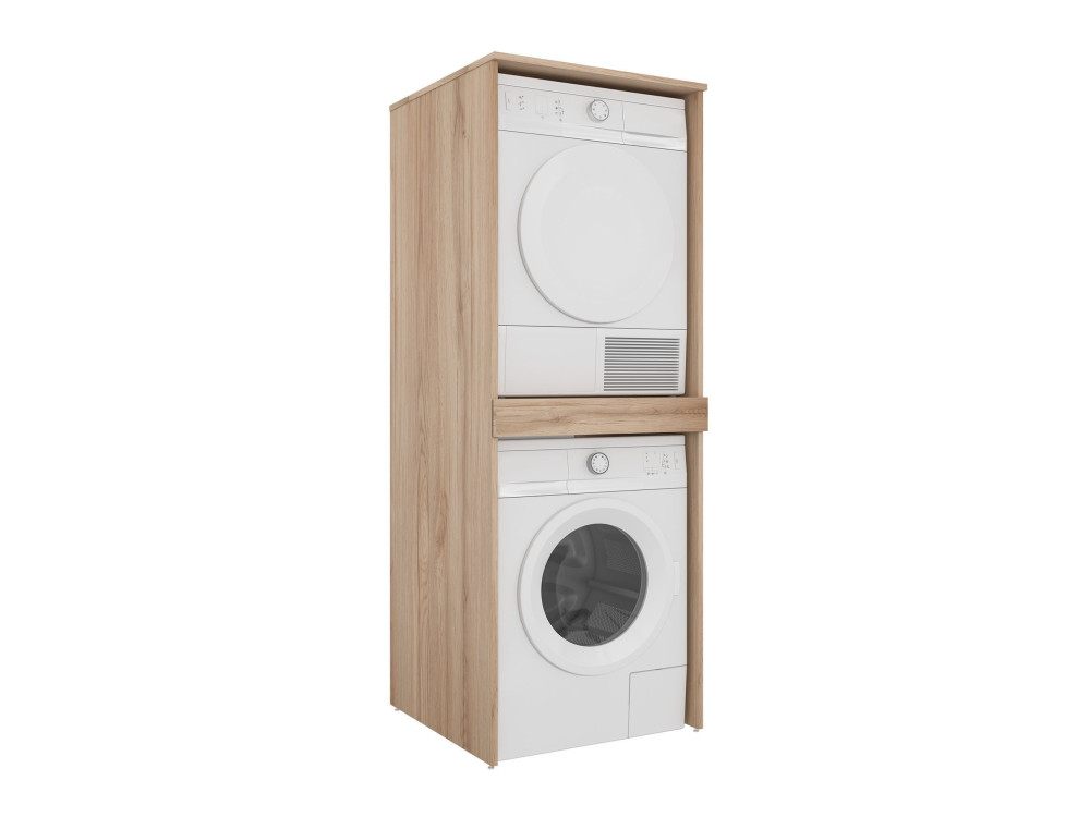 Móvel para máquina de lavar roupa «Linfa 70» - 70 x 73 x 193 cm - Carvalho