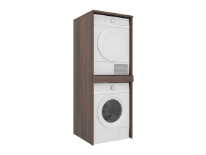 Móvel para máquina de lavar roupa «Linfa 70» - 70 x 73 x 193 cm - Nogueira Escura