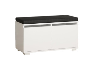 Sapateira de madeira "Drago" - 80 x 35 x 42 cm - Branco