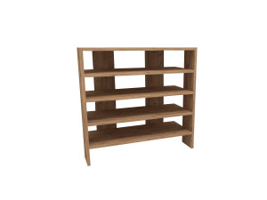 Sapateira de madeira "Sargel" - 75 x 31 x 72 cm - Castanho