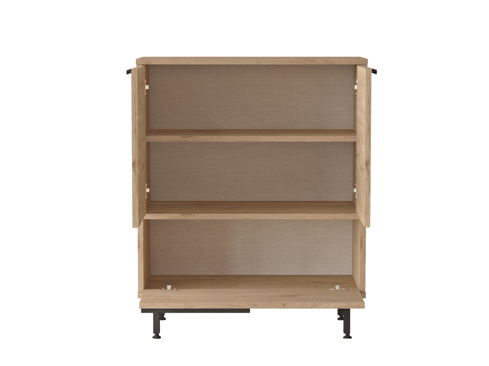 Sapateira de madeira "Calvin" - 74 x 35 x 90 cm - Castanho
