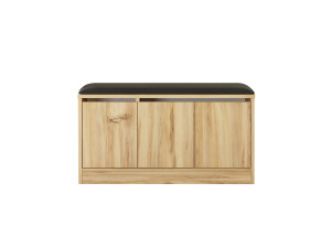 Sapateira de madeira "Mirko" - 90 x 35 x 45 cm - Bege