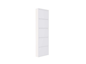 Sapateira metálica "Ayse" - 50 x 15 x 169 cm - Branco