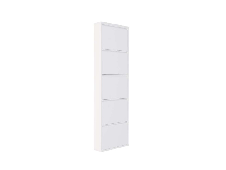 Sapateira metálica "Ayse" - 50 x 15 x 169 cm - Branco