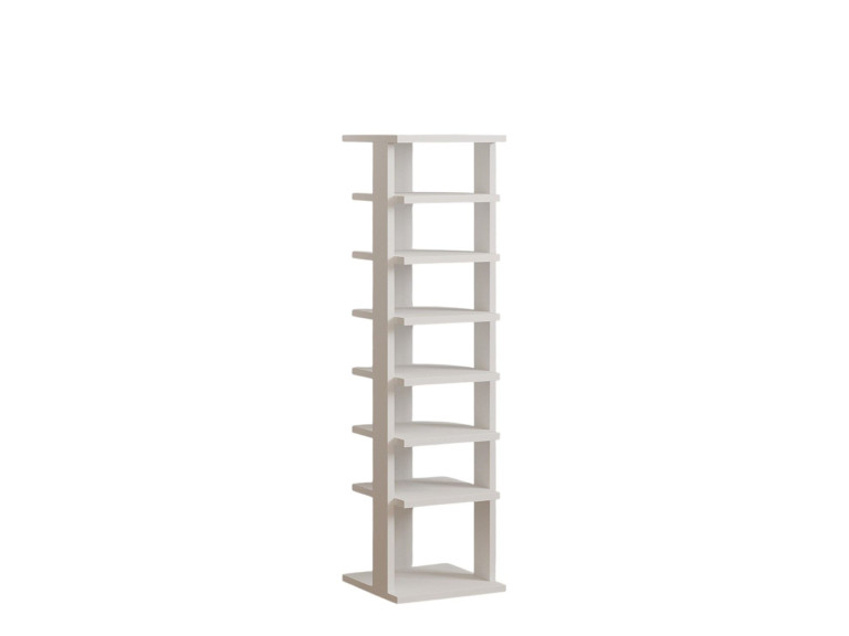 Sapateira de madeira "Ayka" - 30 x 30 x 110 cm - Branco