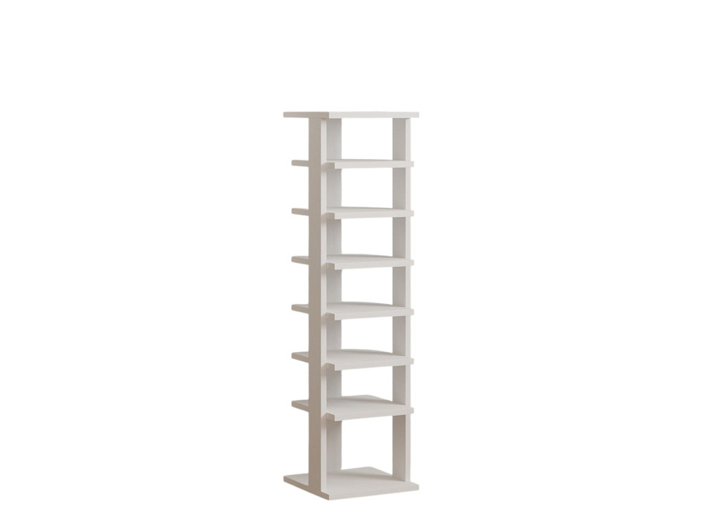 Sapateira de madeira "Ayka" - 30 x 30 x 110 cm - Branco