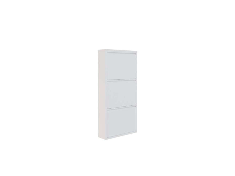 Sapateira metálica "Luna" - 50 x 15 x 103 cm - Branco