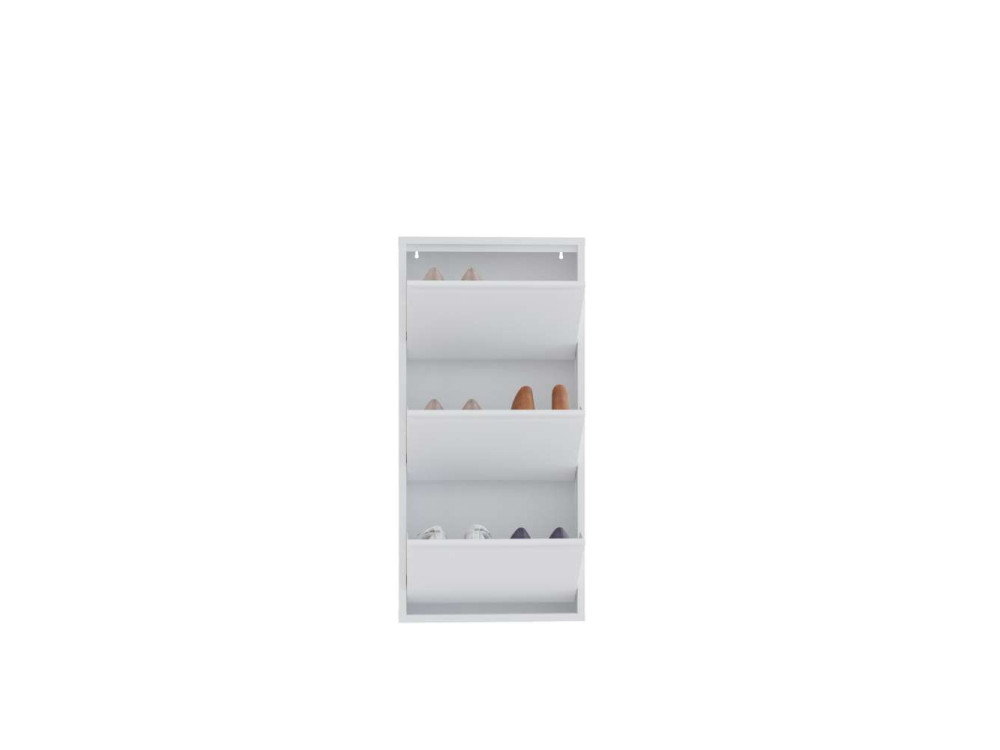 Sapateira metálica "Luna" - 50 x 15 x 103 cm - Branco