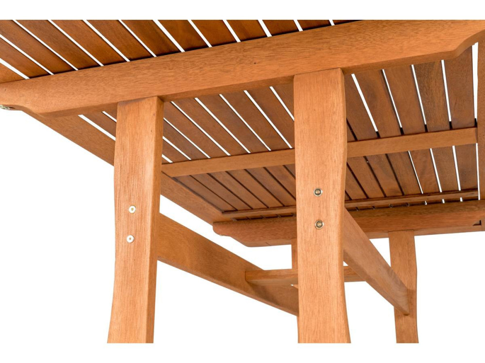 Móveis de jantar para jardim "Seoul" - 1 mesa + 8 cadeiras - Bordo - Bege