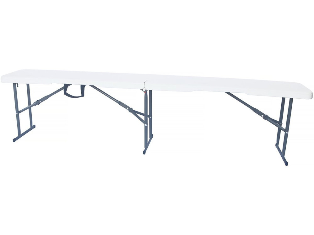 Conjunto de mesa de jardim dobrável + 2 bancos "Foldy" - Branco