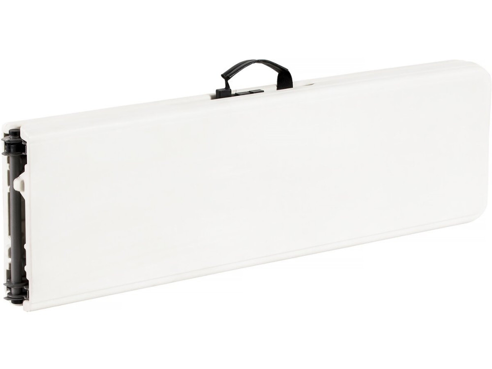 Conjunto de mesa de jardim dobrável + 2 bancos "Foldy" - Branco