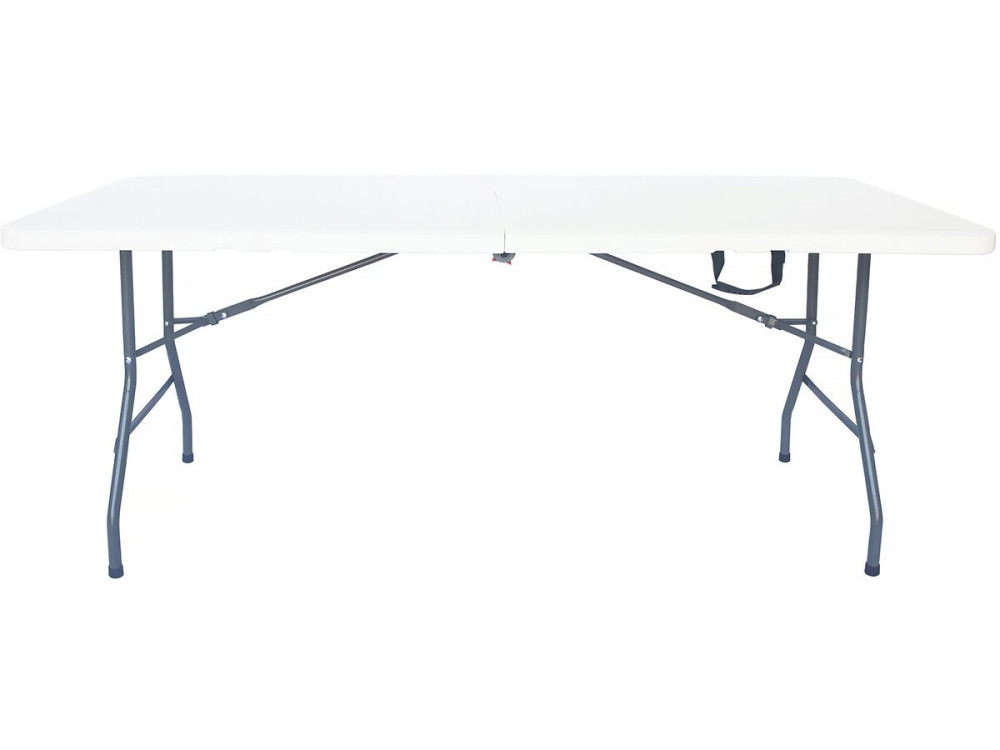 Conjunto de mesa de jardim dobrável + 2 bancos "Foldy" - Branco