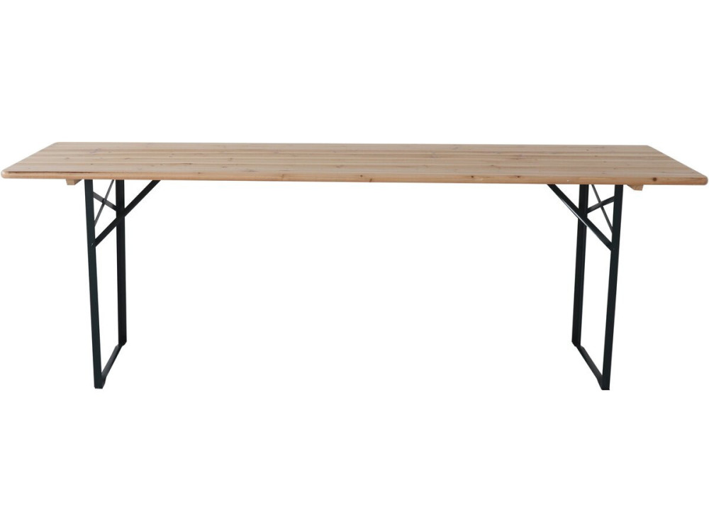 Mesa dobrável de jardim brasserie com 2 bancos "Lisboa" - 218 x 59,5 x 75 cm - Castanho