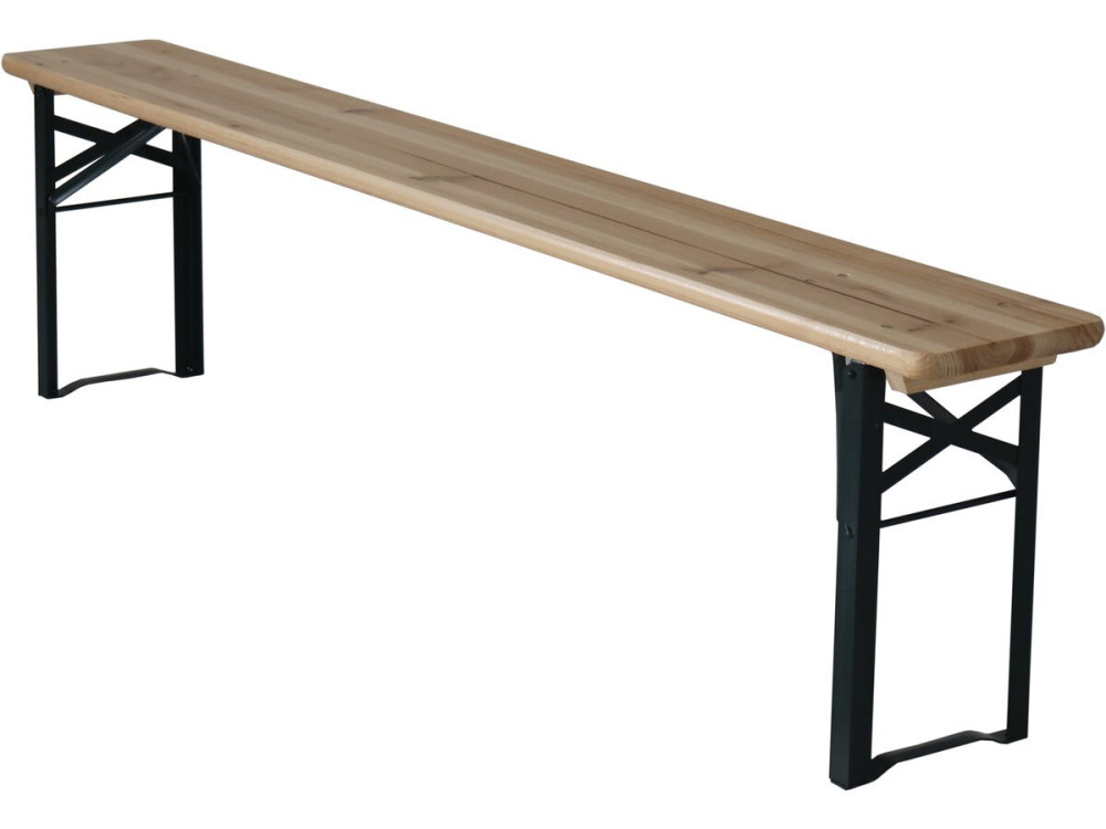 Mesa dobrável de jardim brasserie com 2 bancos "Lisboa" - 176 x 46 x 75 cm - Castanho
