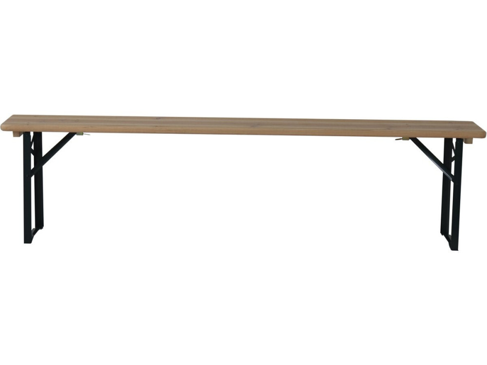 Mesa dobrável de jardim brasserie com 2 bancos "Lisboa" - 176 x 46 x 75 cm - Castanho