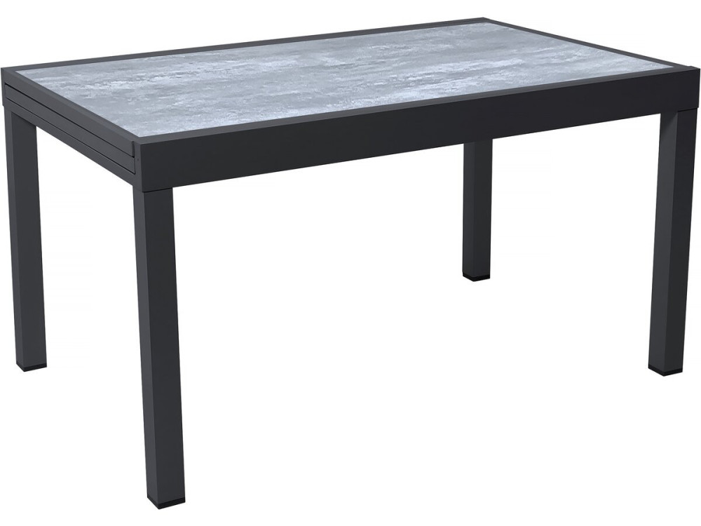 Mesa e cadeiras de jardim em alumínio extensível "Lagos" - 140/280 x 90 x 76 cm - 8 lugares sentados - Cinzento claro