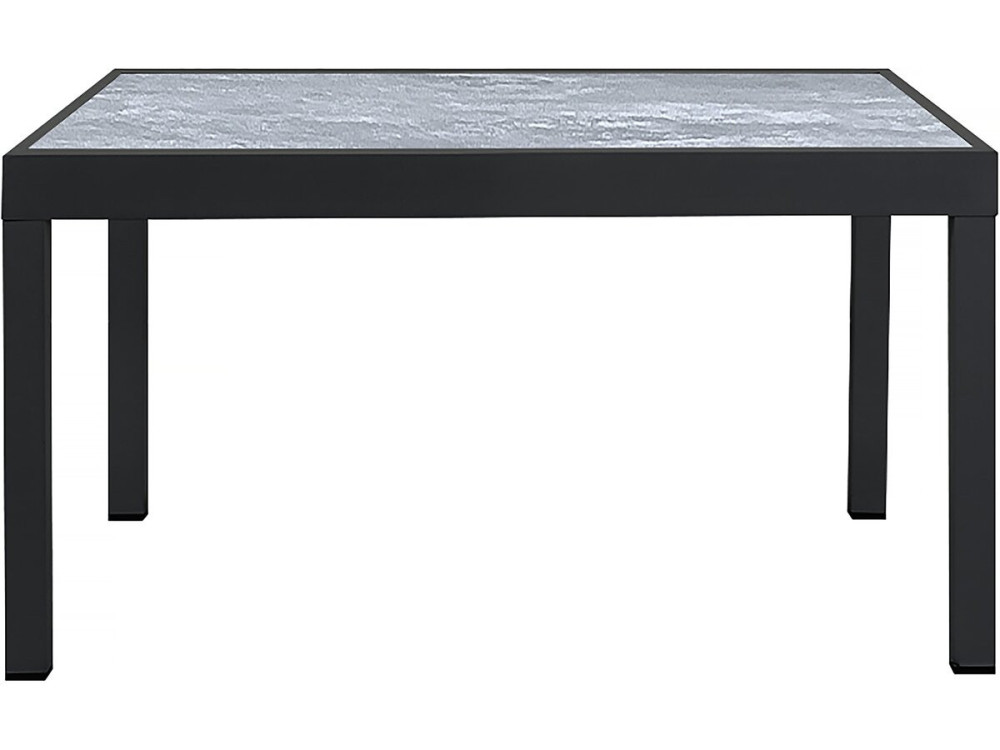Mesa e cadeiras de jardim em alumínio extensível "Lagos" - 140/280 x 90 x 76 cm - 8 lugares sentados - Cinzento claro