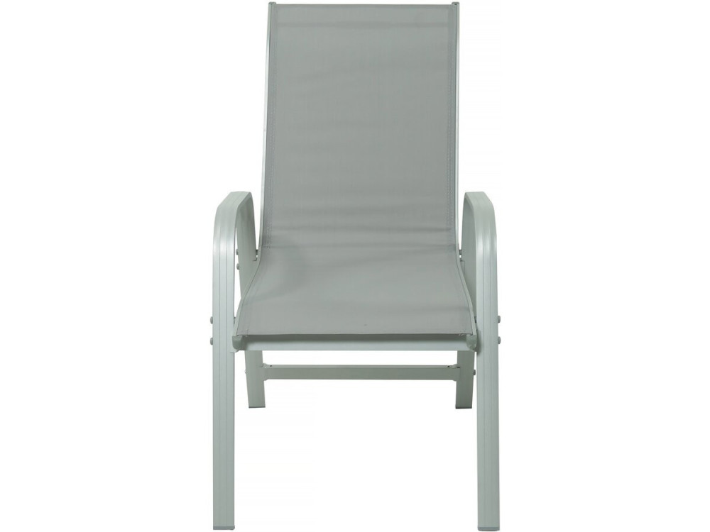 Mesa e cadeiras de jardim em alumínio extensível "Lagos" - 140/280 x 90 x 76 cm - 10 lugares sentados - Cinzento claro