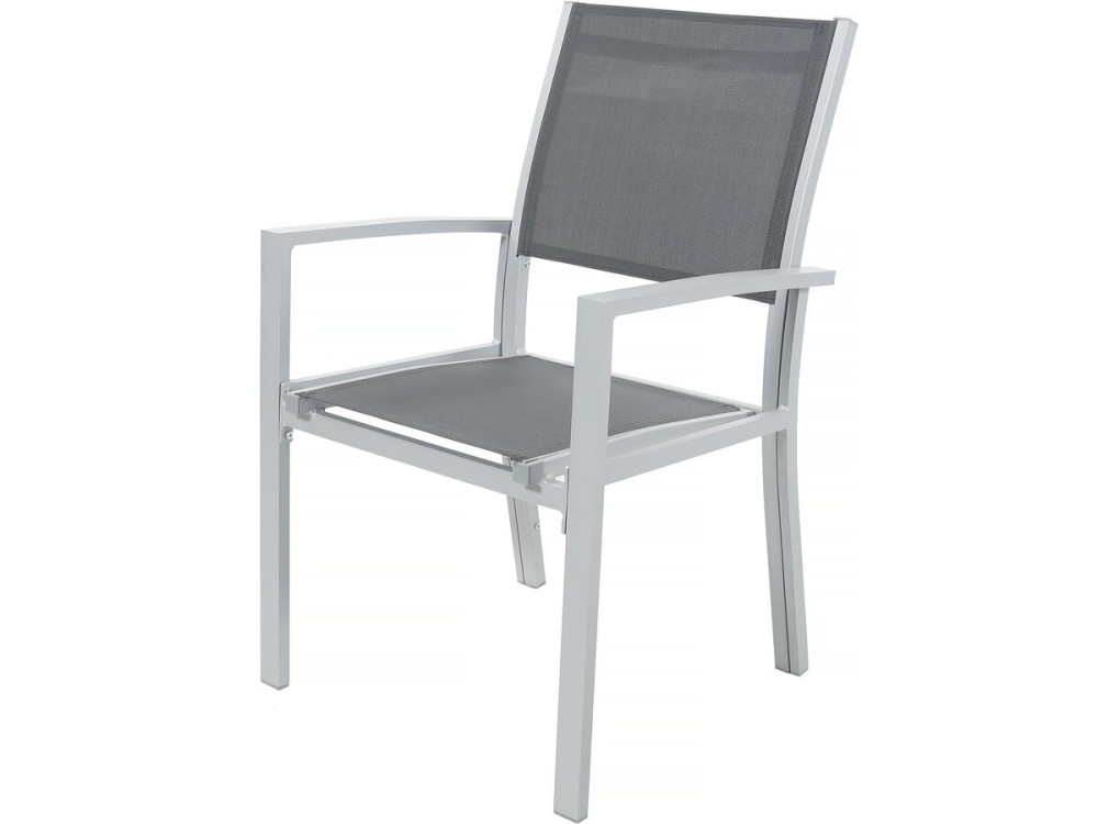 Conjunto de Mobiliário de Jardim Lagos - 200/320 x 105 x 76 cm - 10 Cadeiras - Cinza Escuro