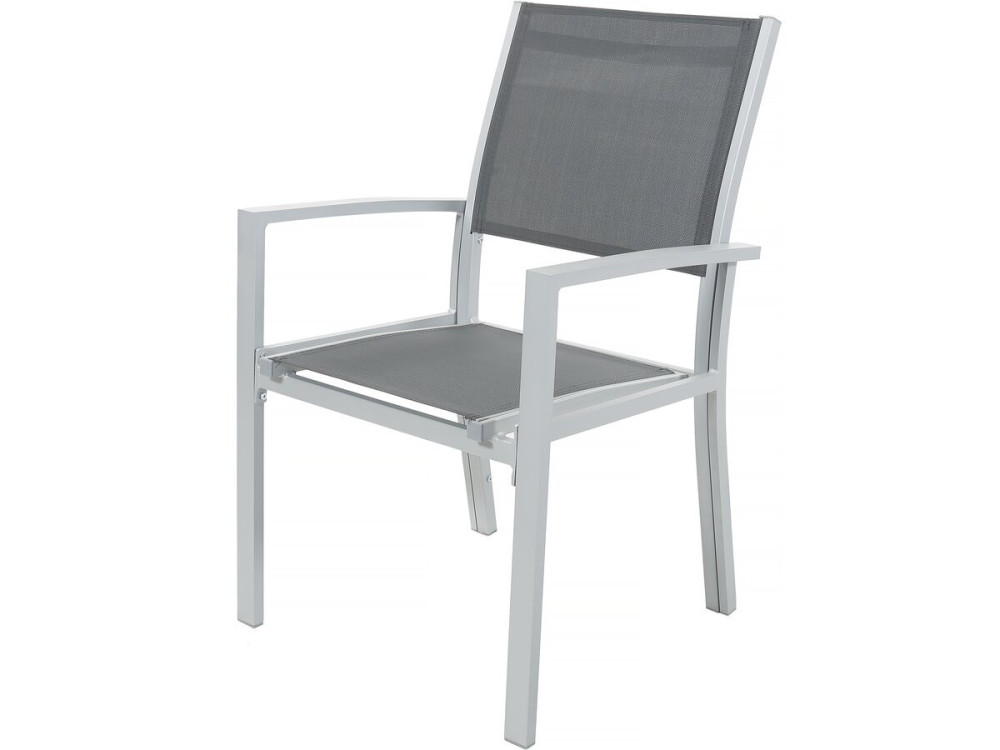Conjunto de Mobiliário de Jardim Lagos - 200/320 x 105 x 76 cm - 12 Cadeiras - Cinza Escuro