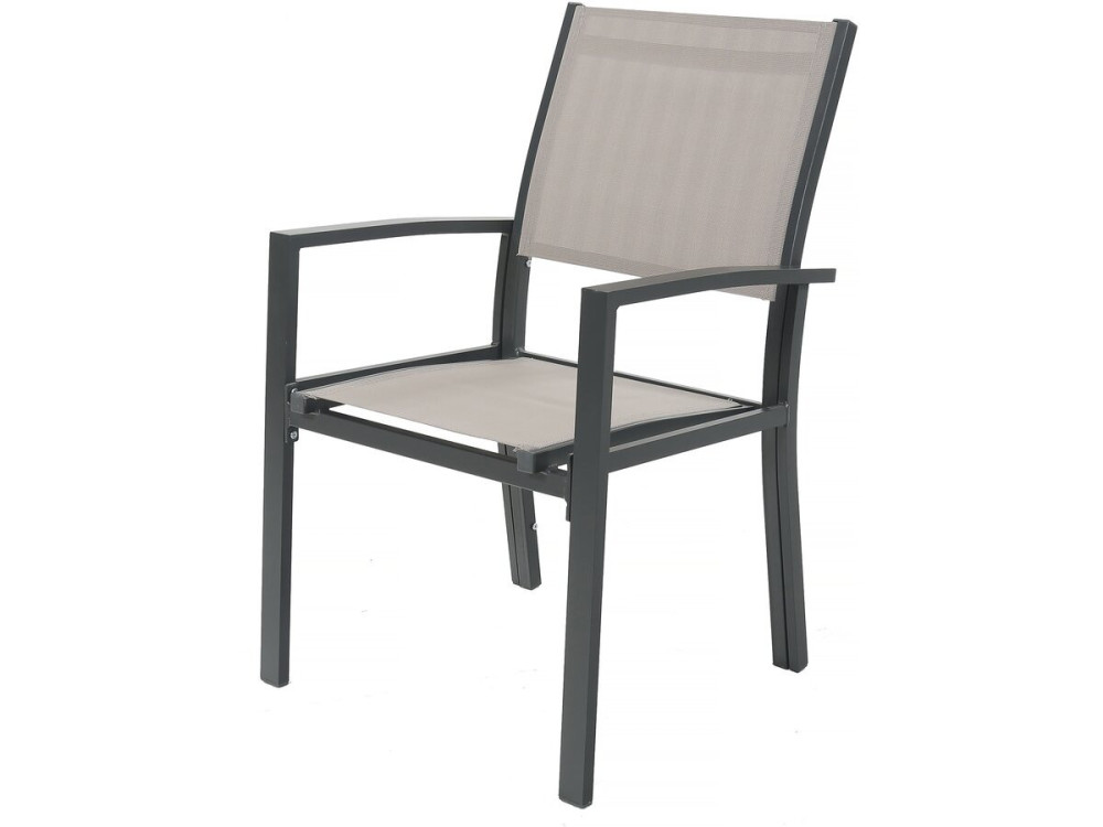 Conjunto de jantar extensível para jardim "Lagos" - 200/320 x 105 x 76 cm - 12 cadeiras - Taupe