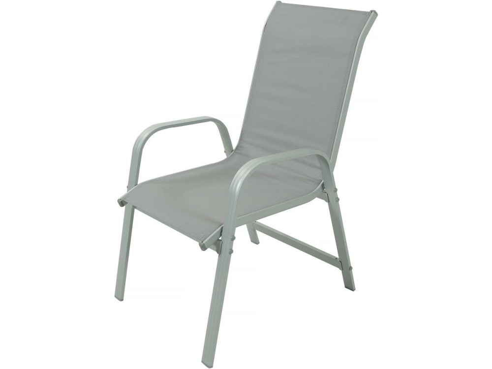 Conjunto de jantar de jardim "Lagos" - 200/320 x 105 x 76 cm - 10 cadeiras - Cinza claro