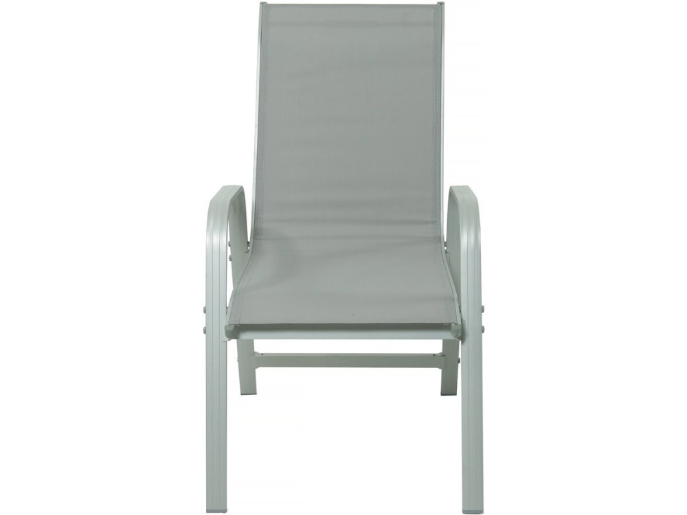 Conjunto de jantar de jardim "Lagos" - 200/320 x 105 x 76 cm - 10 cadeiras - Cinza claro