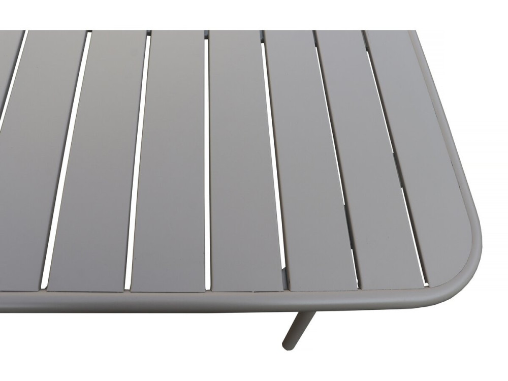 Conjunto de mobiliário de jardim em metal "Bilbao" - 6 lugares - Taupe