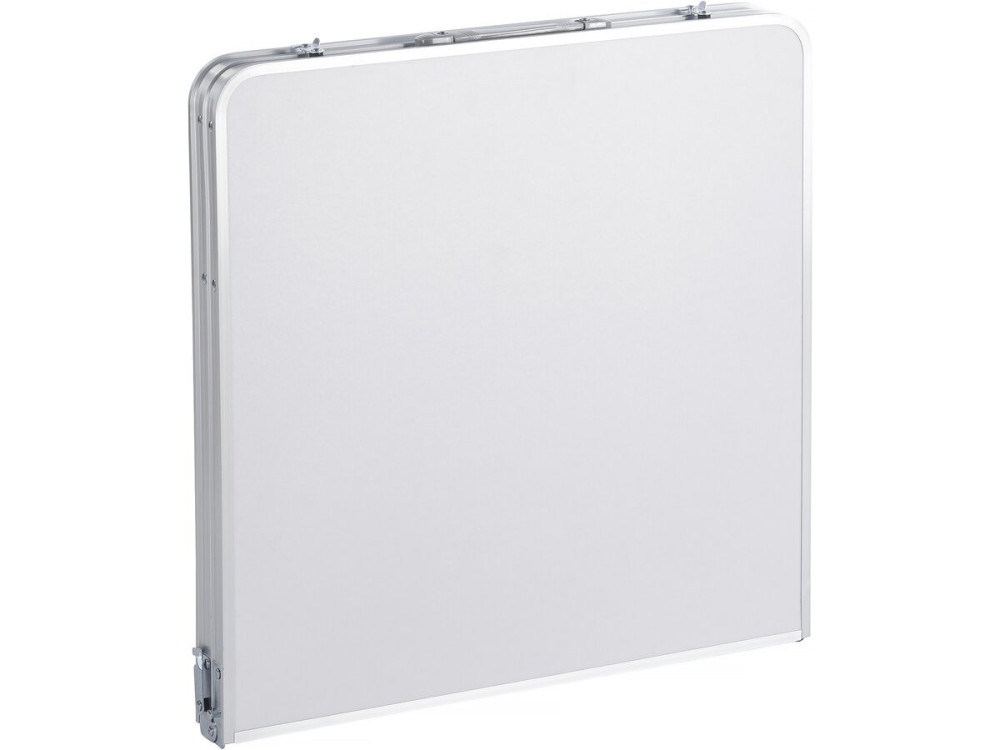 Conjunto de mesa de campismo e 4 bancos rebatíveis - 125 x 60 cm - Branco