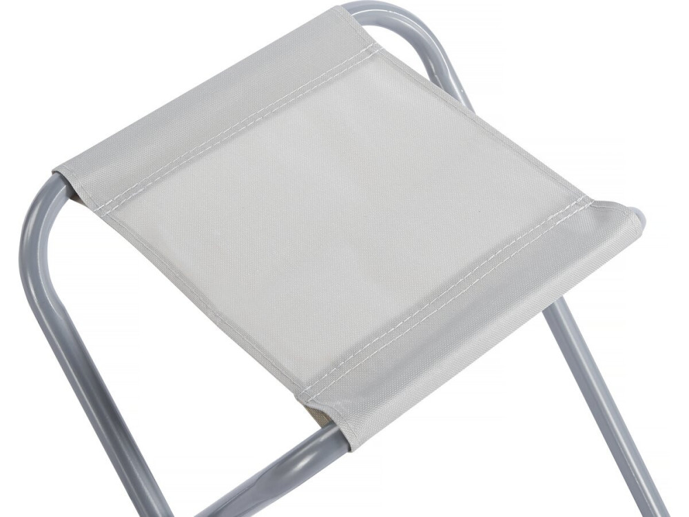 Conjunto de mesa de campismo e 4 bancos rebatíveis - 125 x 60 cm - Branco