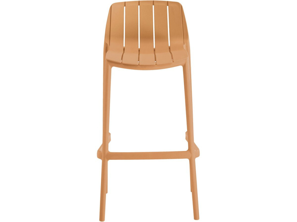 Mesa bistrô e cadeiras altas empilháveis "Vaena" - 2 lugares - Laranja