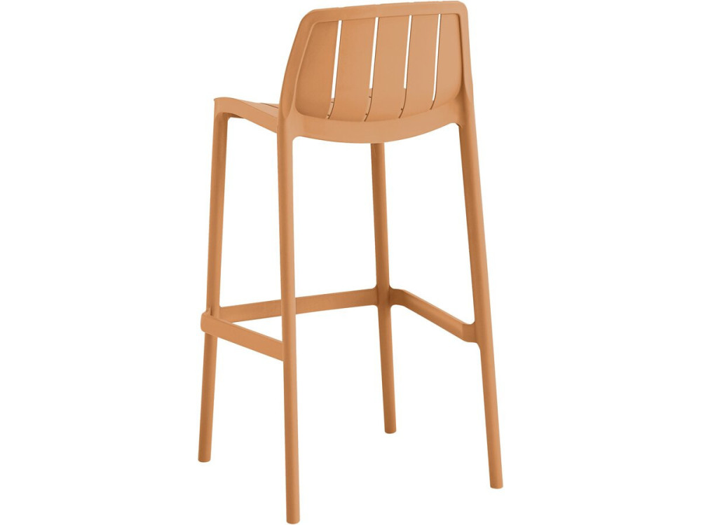 Mesa bistrô e cadeiras altas empilháveis "Vaena" - 2 lugares - Laranja