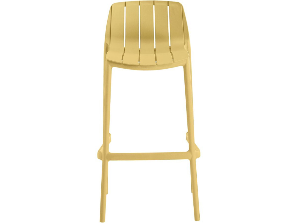 Mesa bistrô empilhável "Vaena" e cadeiras altas - 2 lugares - Amarelo