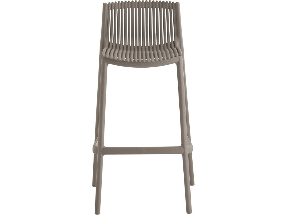 Mesa de jardim bistrô empilhável "Néora" e cadeiras altas - 2 lugares - Taupe